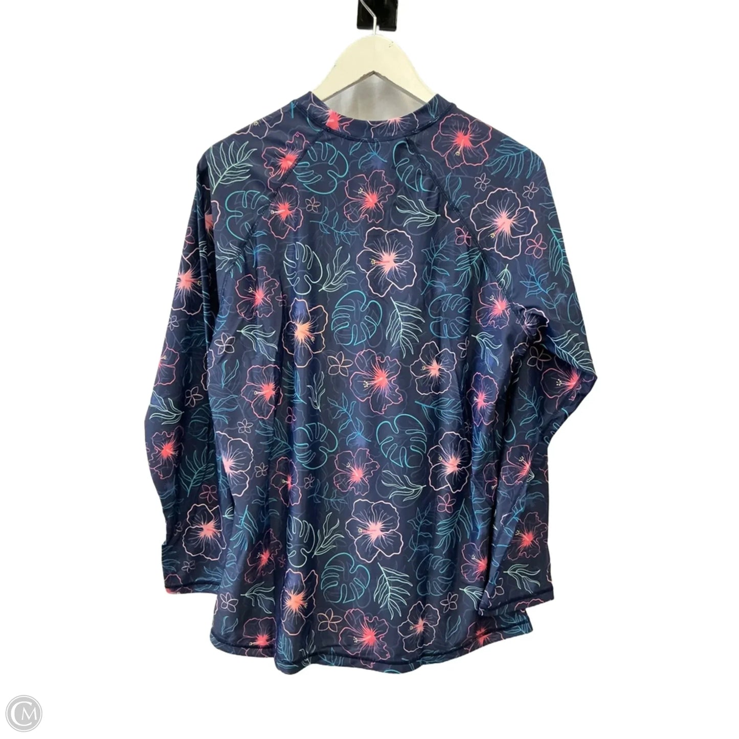 Athletic Top Long Sleeve Crewneck By Clothes Mentor In Blue, Size: 2x