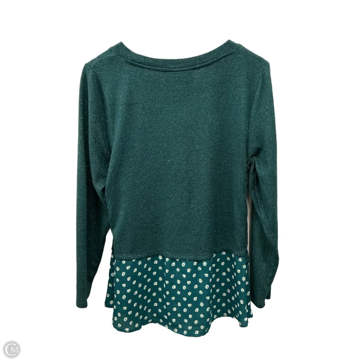 Top Long Sleeve By Evri In Green, Size: 1x