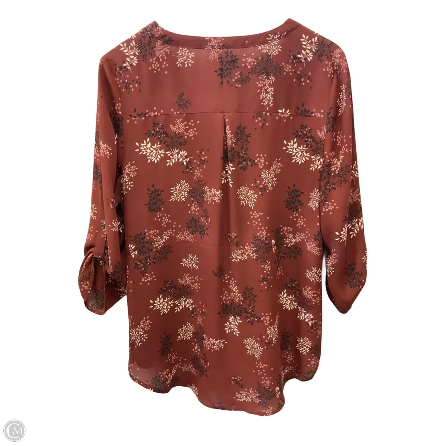 Top 3/4 Sleeve By Maurices In Floral Print, Size: L