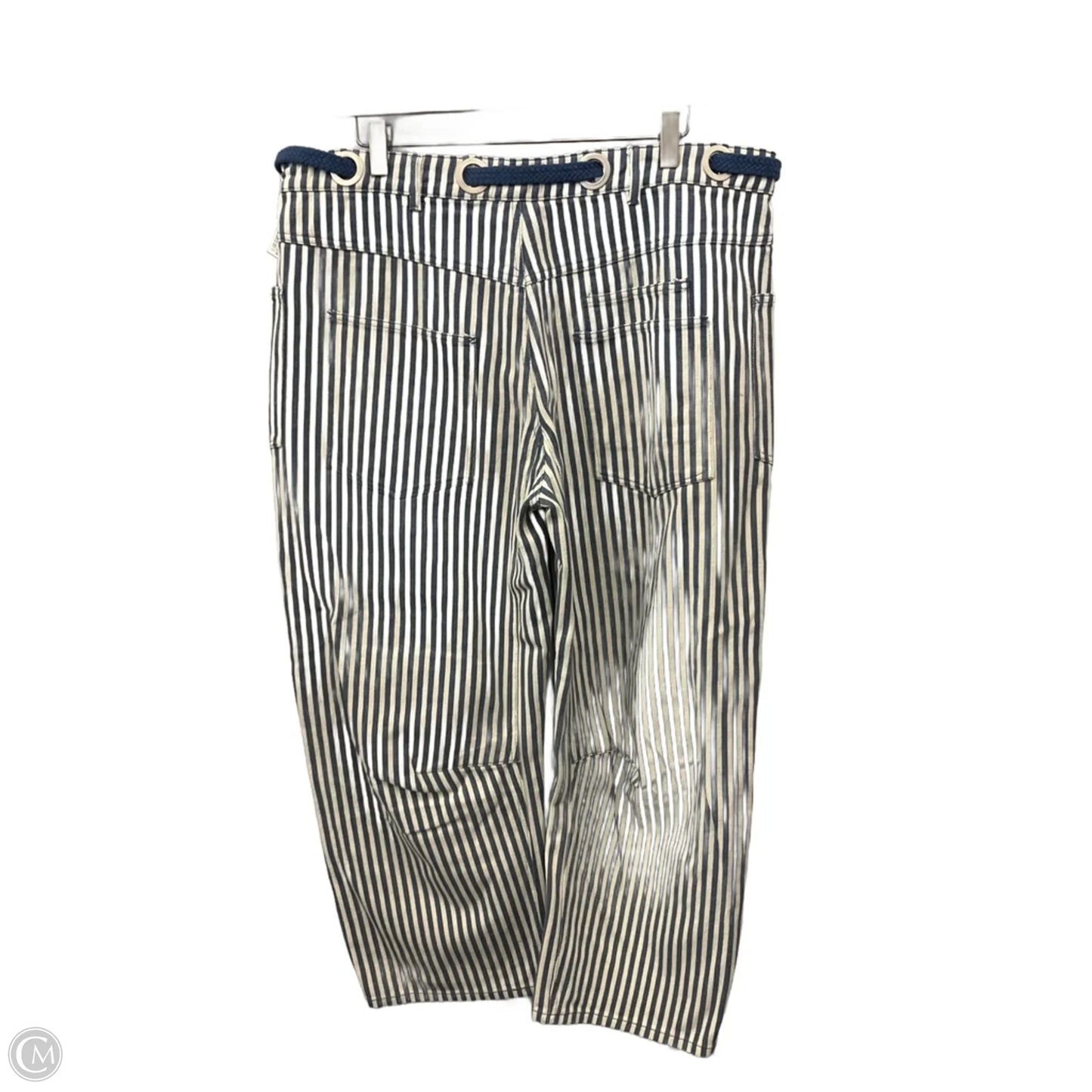 Jeans Cropped By Bibi In Striped Pattern, Size: 16