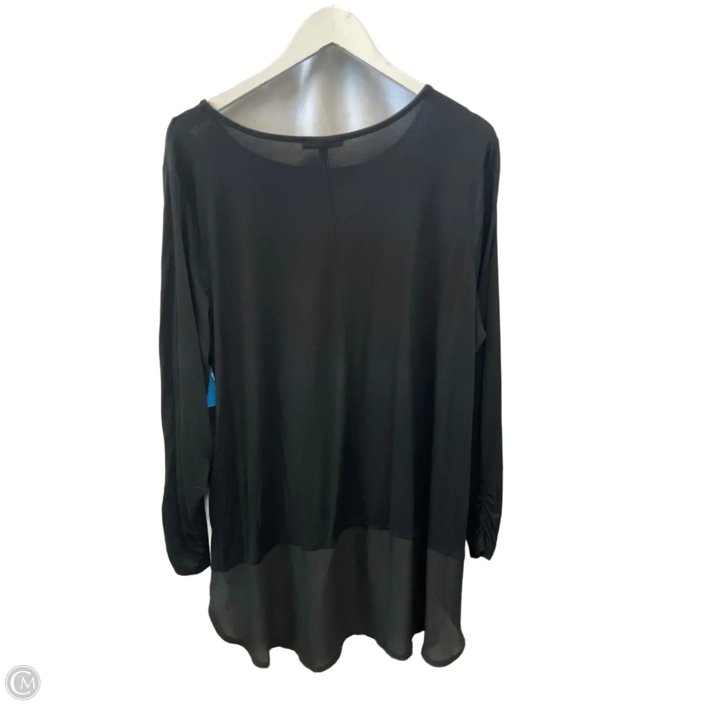 Top Long Sleeve By Cable And Gauge In Black, Size: 1x