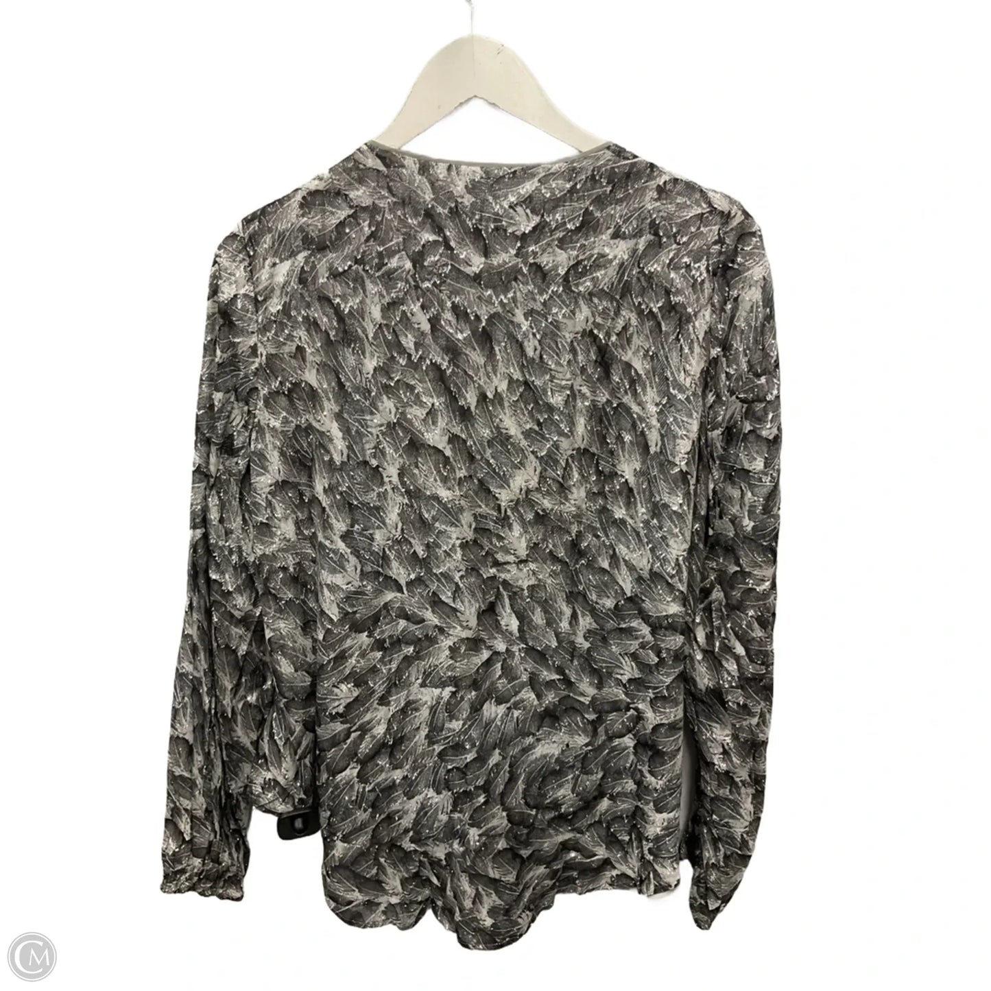 Top Long Sleeve By White House Black Market In Grey, Size: M