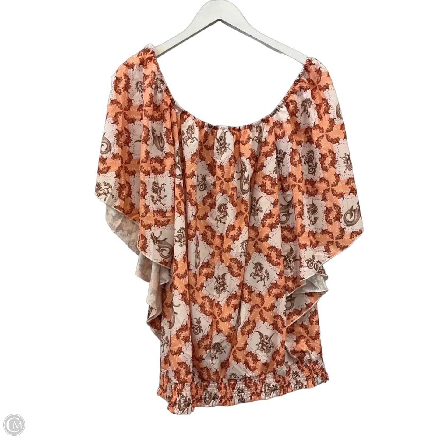 Top Short Sleeve By Bloomchic In Orange, Size: 2x