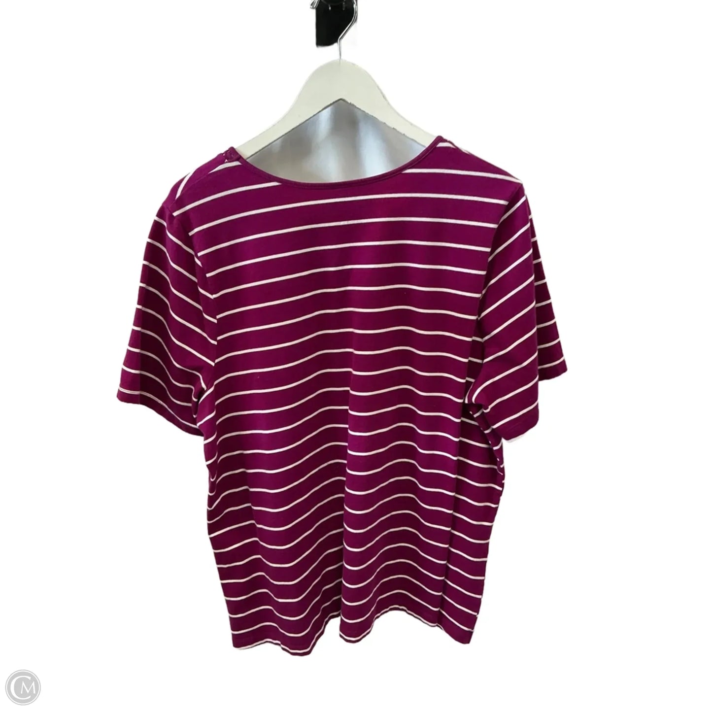Top Short Sleeve By Catherines In Purple, Size: 1x