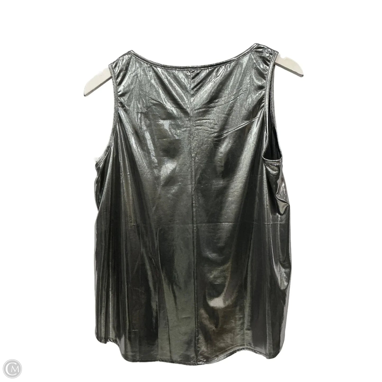 Top Sleeveless By Shein In Silver, Size: Xl