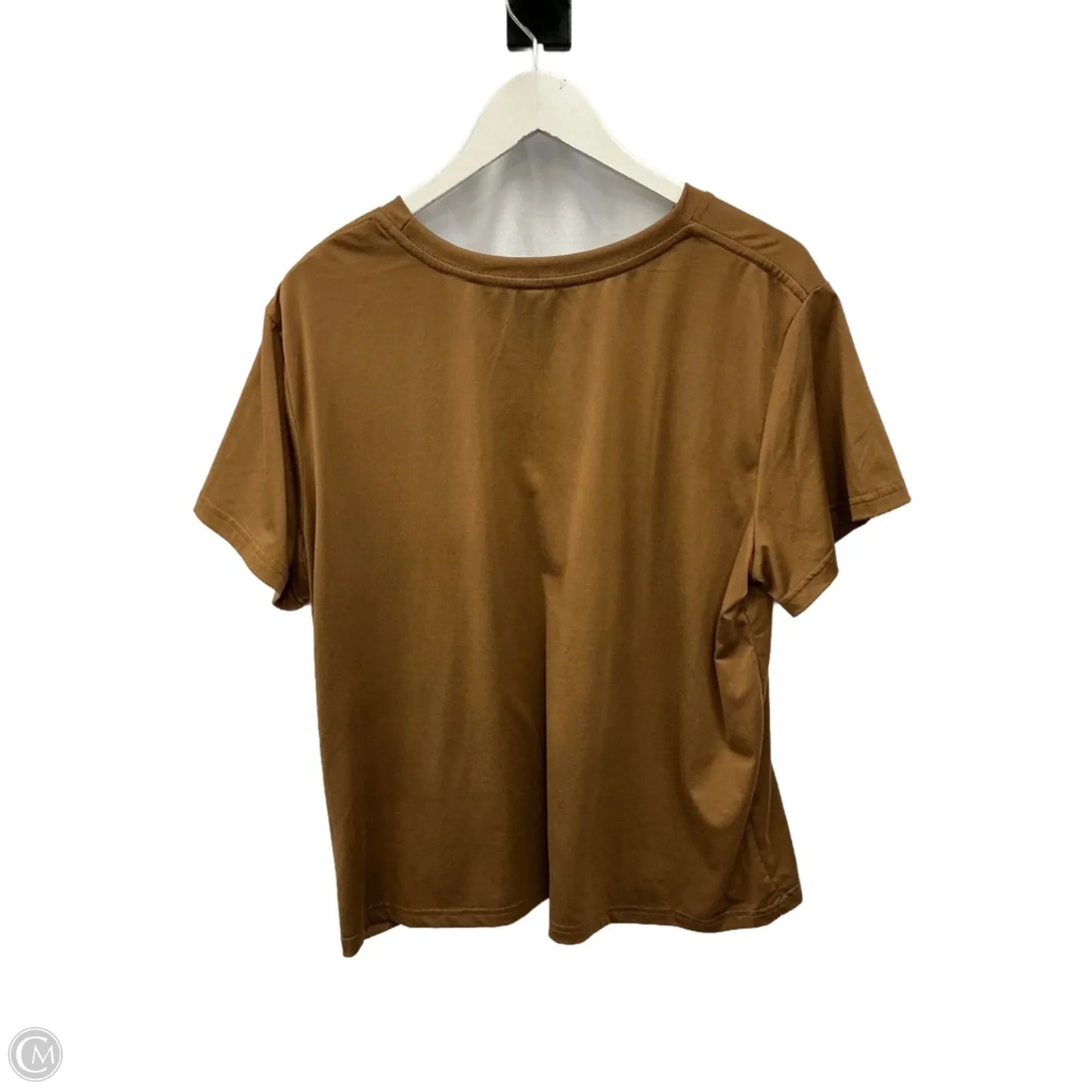 Top Short Sleeve Basic By Clothes Mentor In Brown, Size: 2x