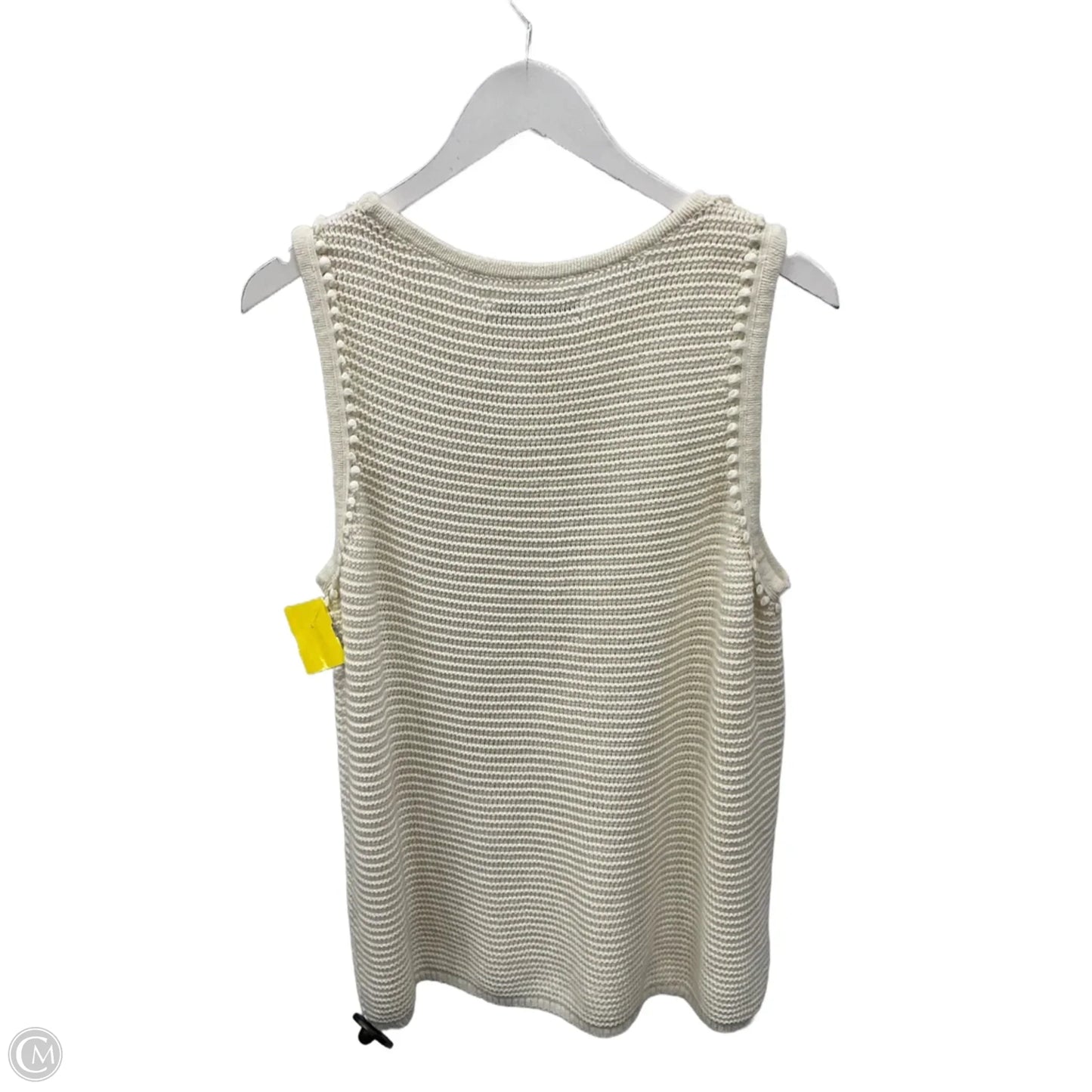 Top Sleeveless By Loft In Cream, Size: Xl