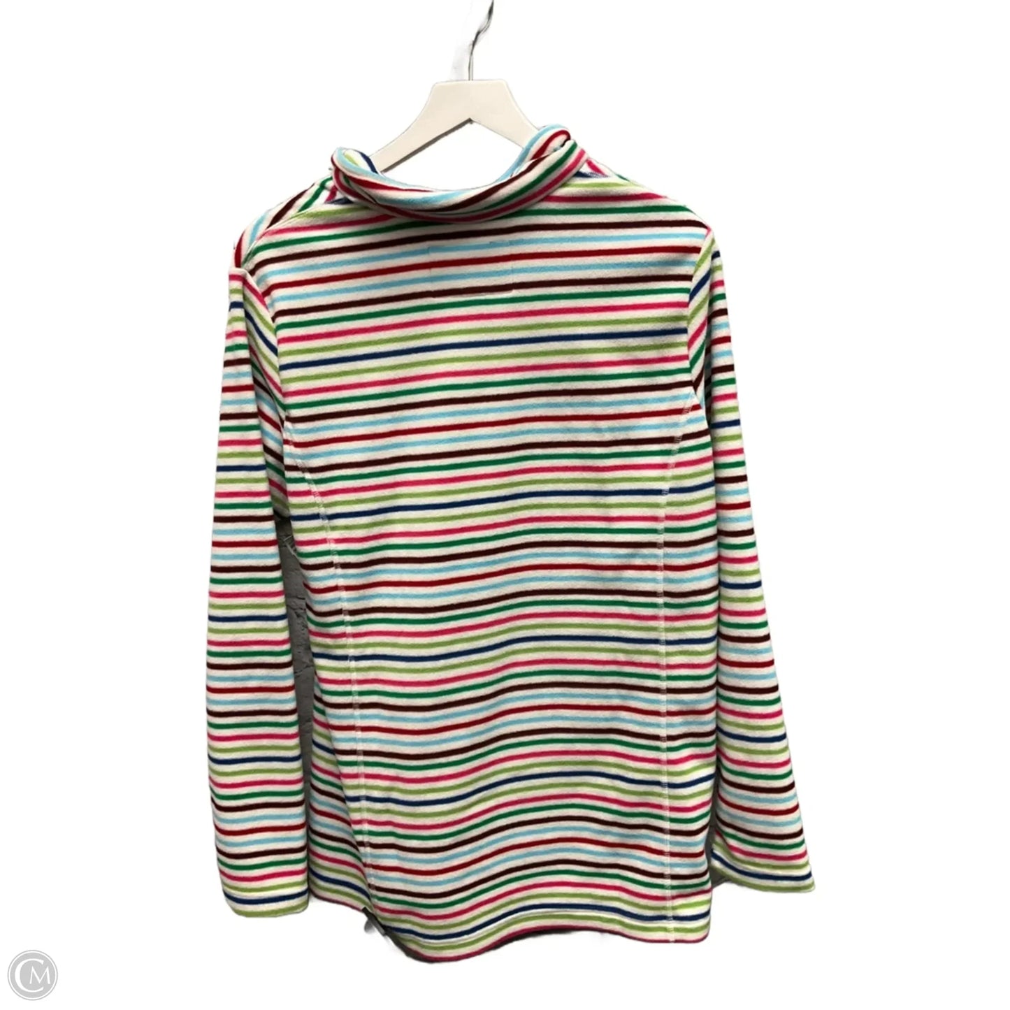 Athletic Fleece By Lands End In Striped Pattern, Size: L