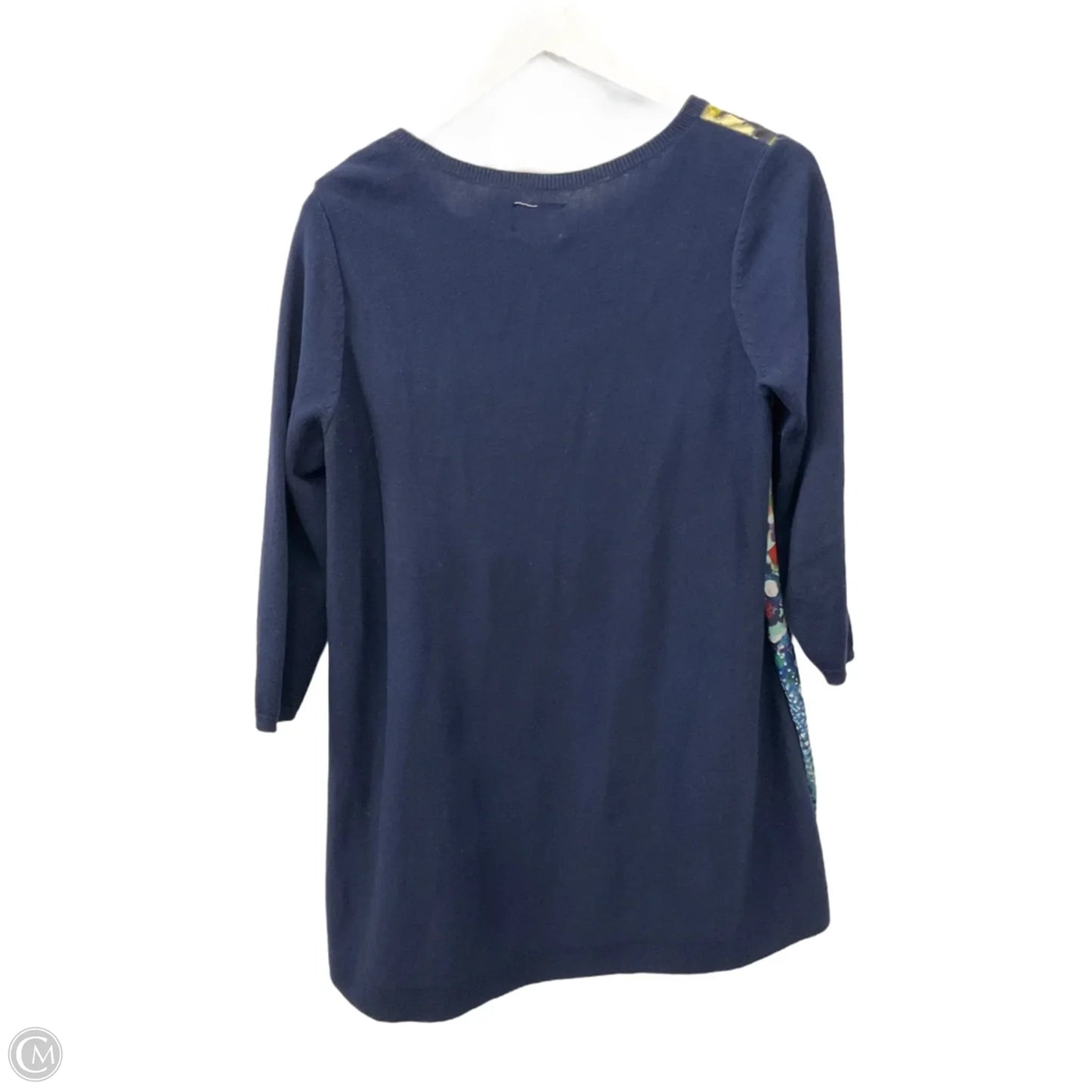 Tunic 3/4 Sleeve By Clothes Mentor In Navy, Size: S