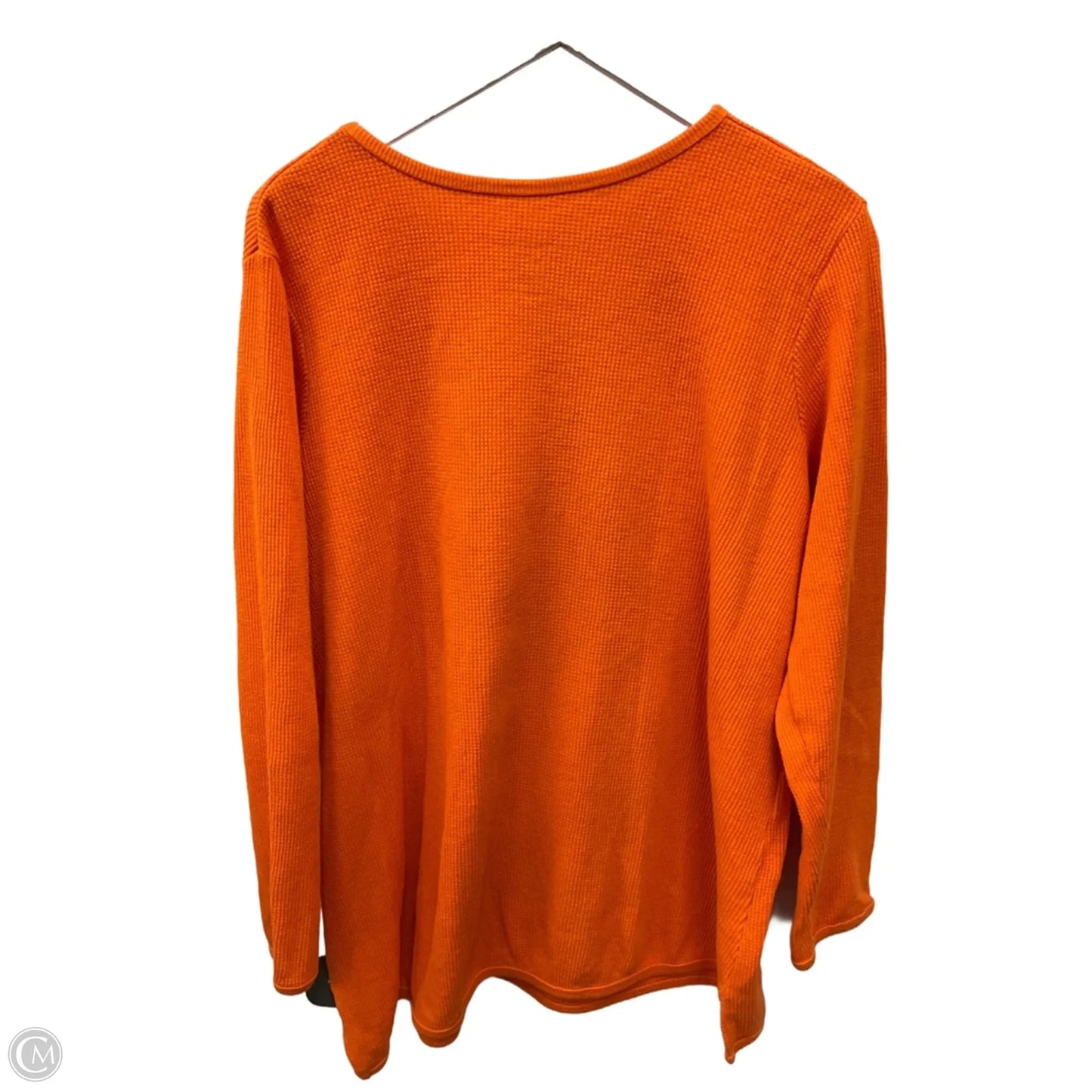 Top Long Sleeve Basic By Woman Within In Orange, Size: 1x
