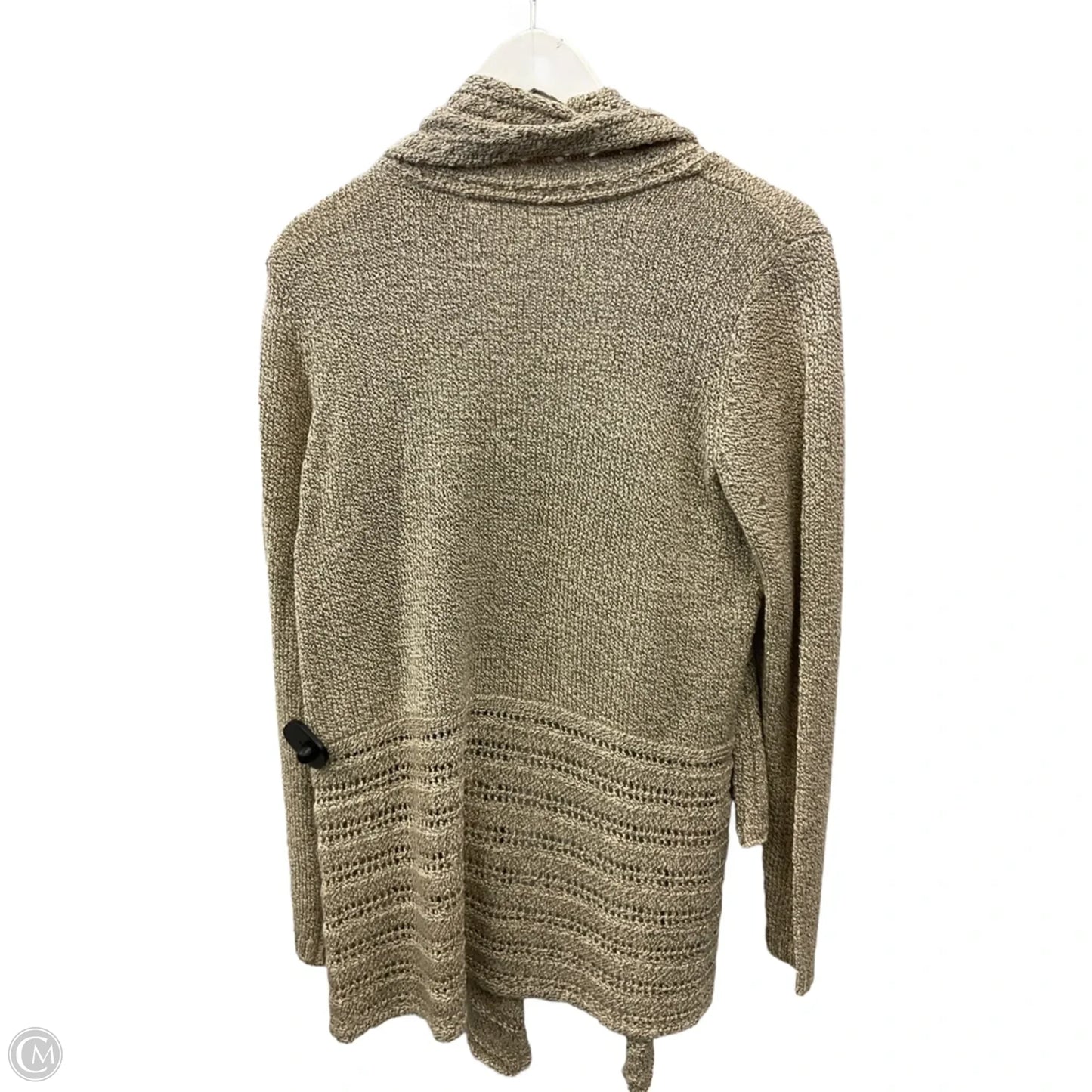 Sweater Cardigan By Clothes Mentor In Tan, Size: M