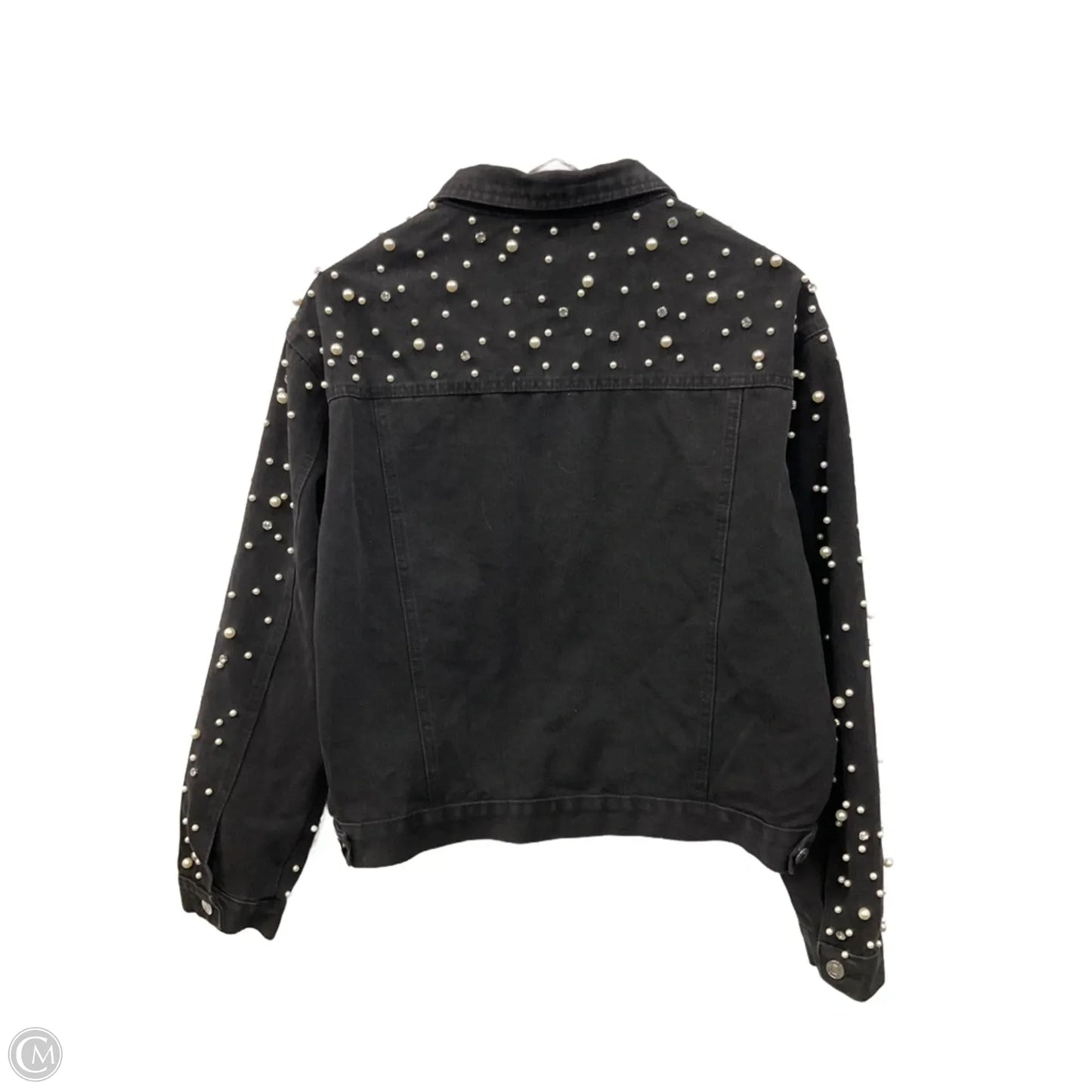 Jacket Denim By Clothes Mentor In Black, Size: Xl