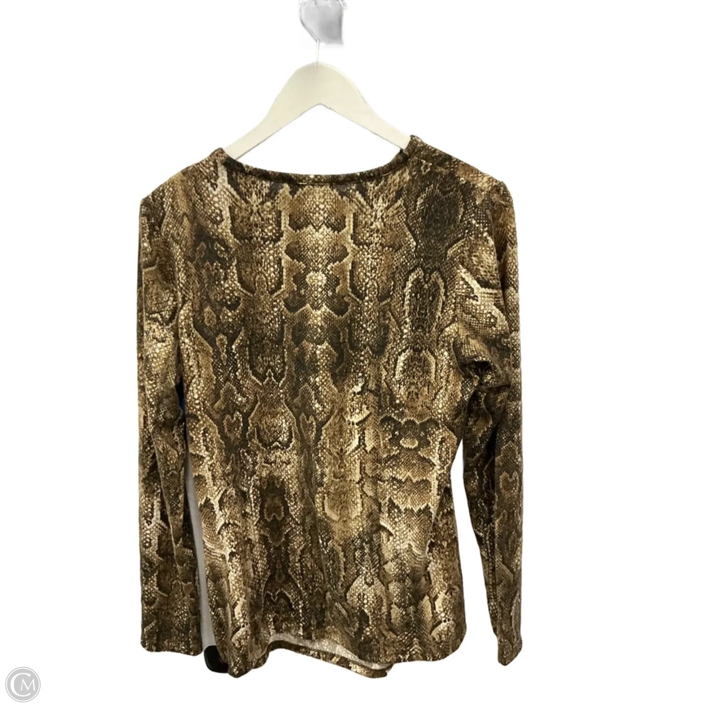 Top Long Sleeve By Dg2 In Animal Print, Size: M