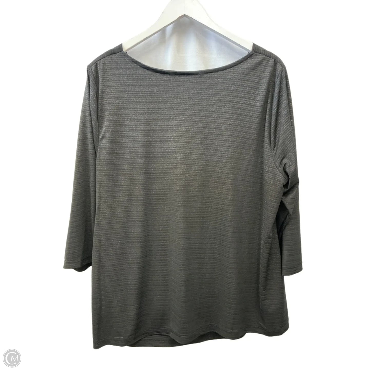 Top 3/4 Sleeve By Sag Harbor In Black, Size: 1x
