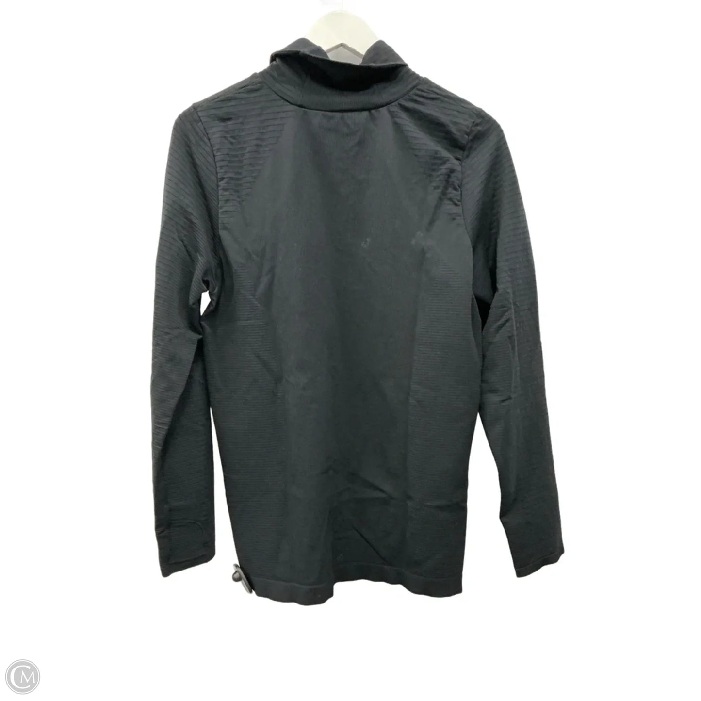 Athletic Top Long Sleeve Collar By Athleta In Black, Size: 1x