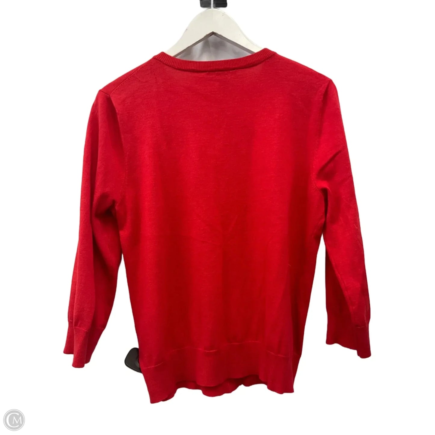 Sweater Cardigan By Cable And Gauge In Red, Size: L