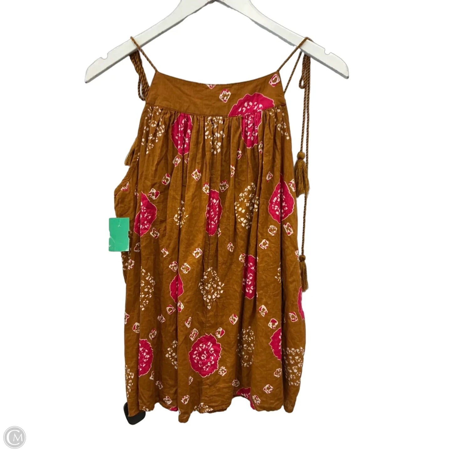 Top Sleeveless By Nicole By Nicole Miller In Orange & Pink, Size: M