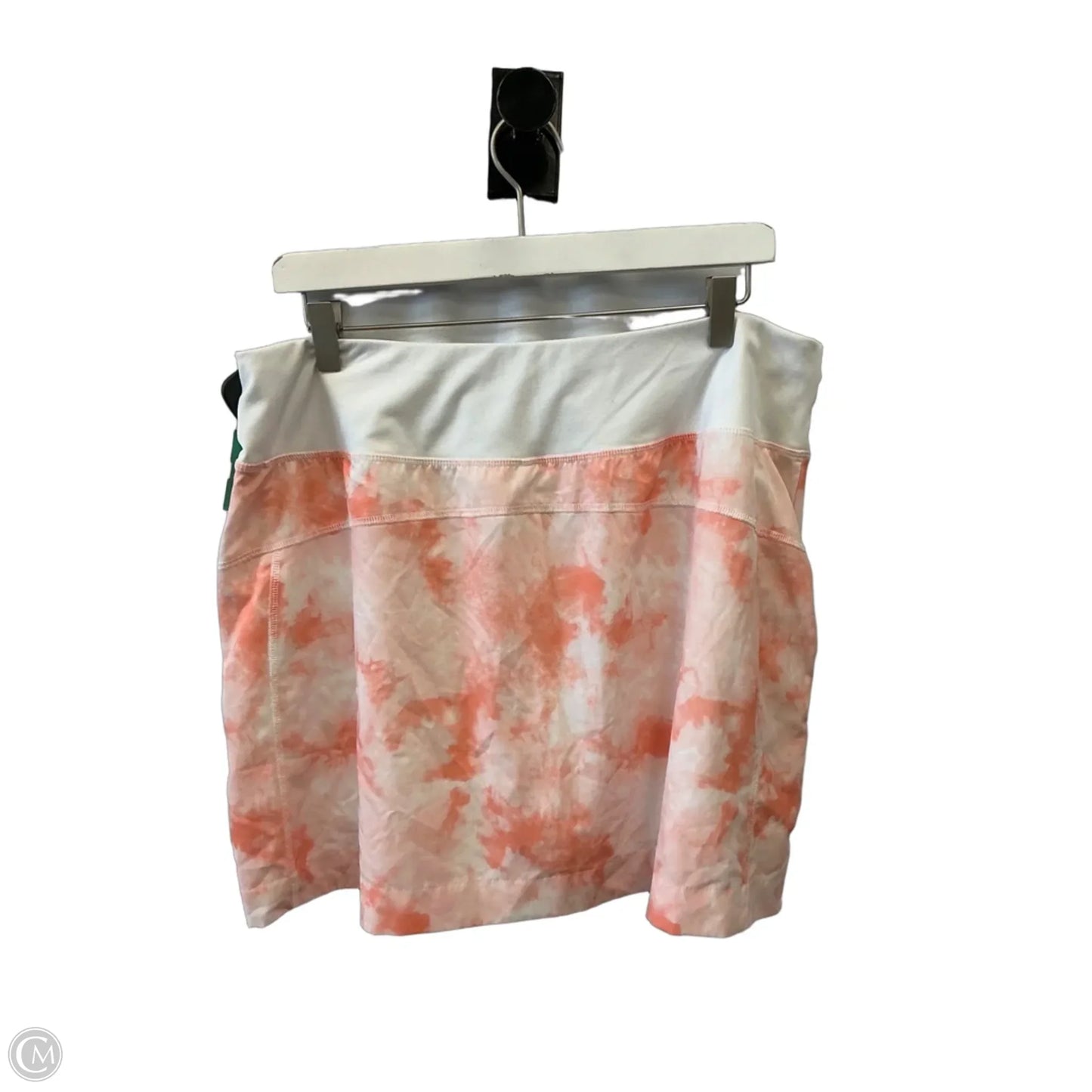 Athletic Skort By Mta Sport In Orange & White, Size: 1x
