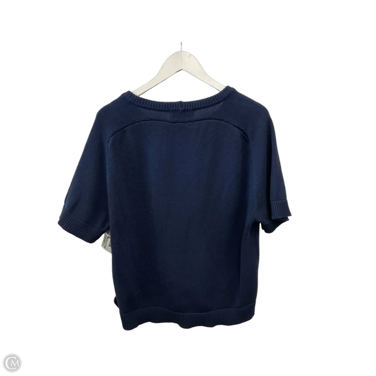 Sweater Short Sleeve By Clothes Mentor In Navy, Size: L