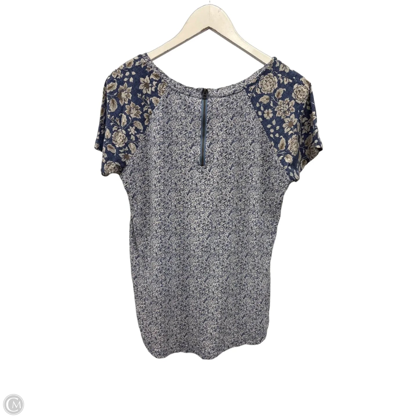 Top Short Sleeve By Lucky Brand In Blue, Size: M