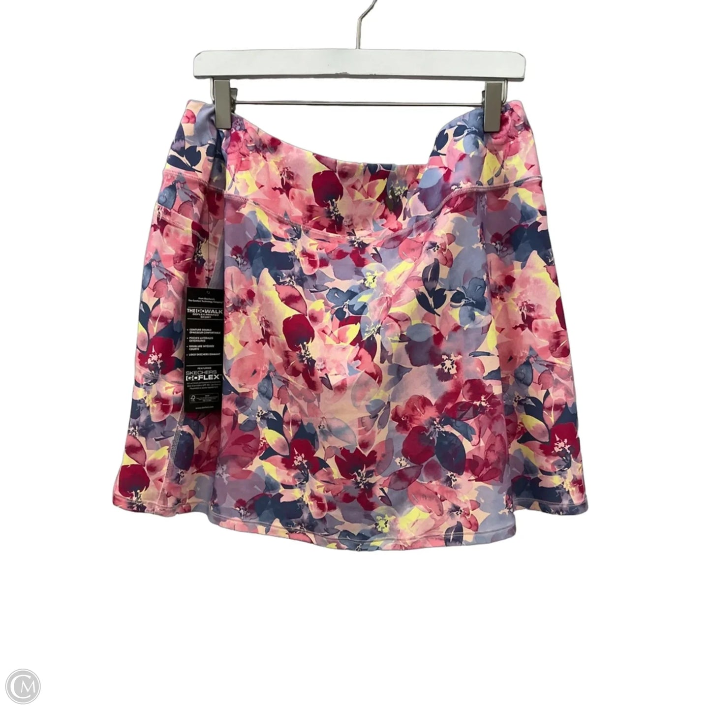 Athletic Skort By Skechers In Pink & Red, Size: 2x