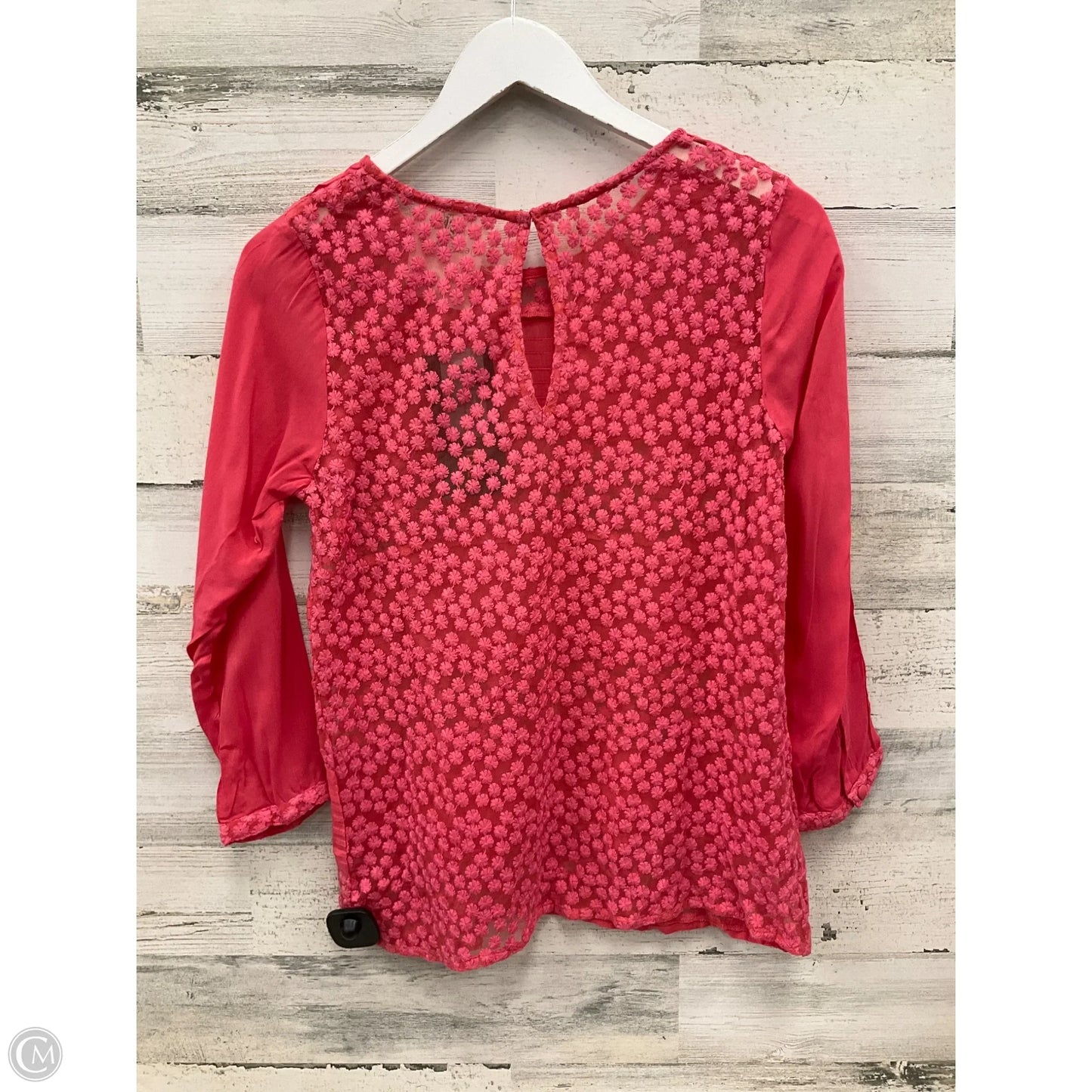 Top Long Sleeve By Clothes Mentor In Coral, Size: S