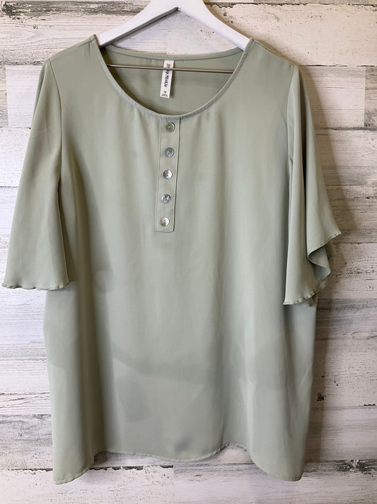 Blouse Short Sleeve By Zenana Outfitters  Size: 1x