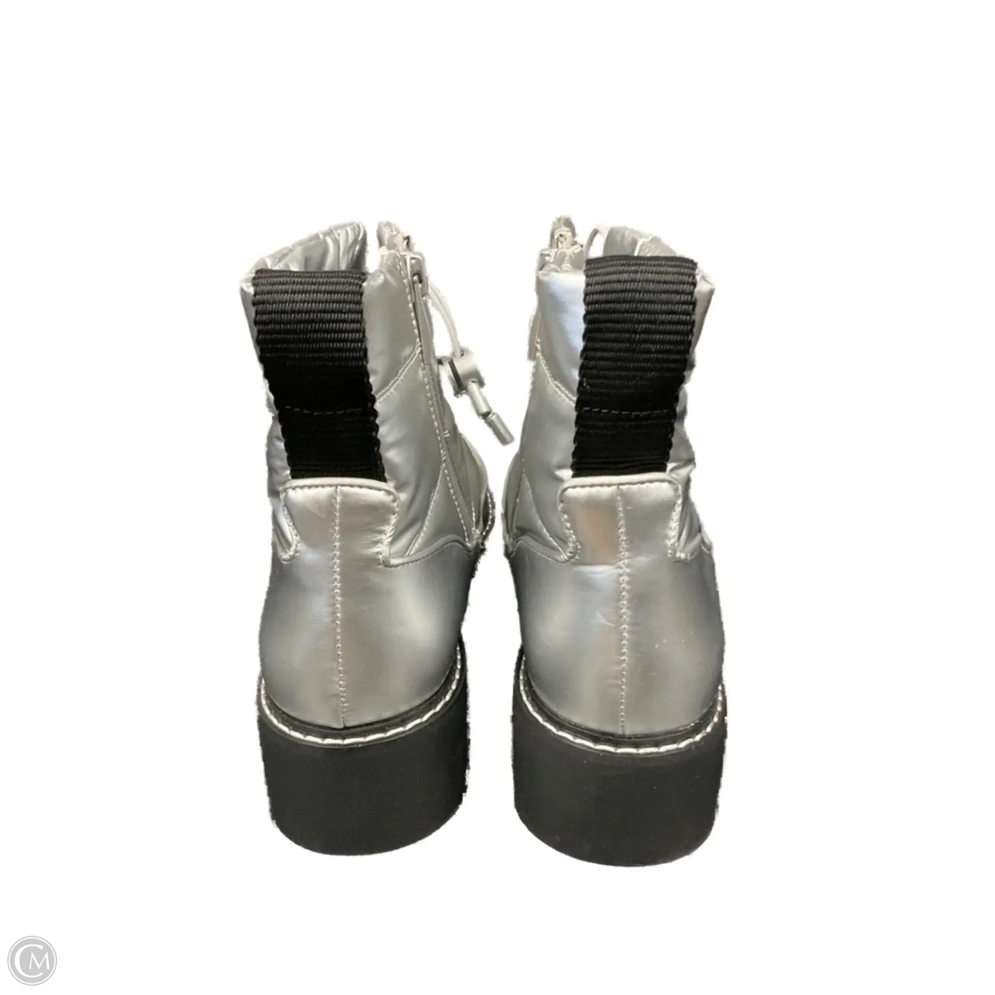 Boots Ankle Heels By Franco Sarto In Silver, Size: 6.5