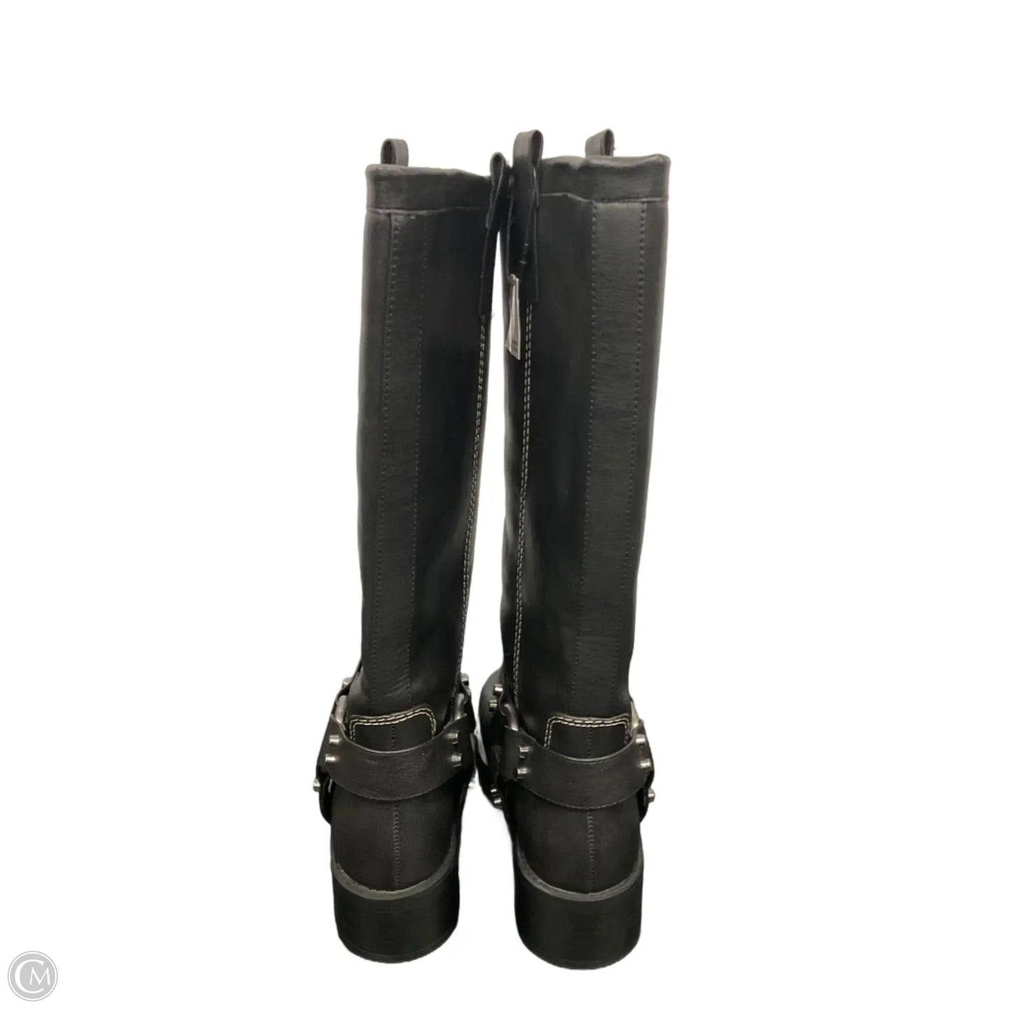 Boots Mid-calf Heels By Zara In Black, Size: 6