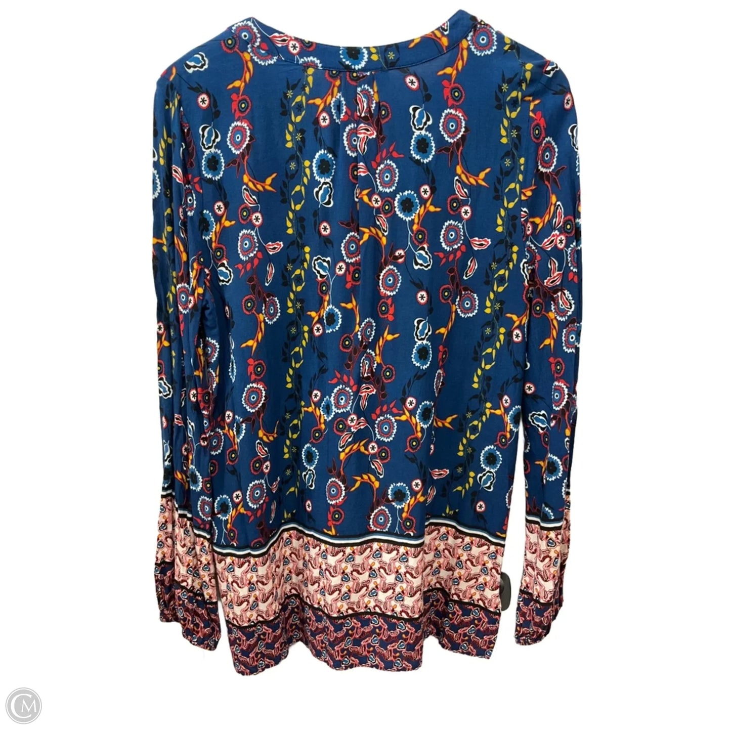 Top Long Sleeve By Suzanne Betro In Blue, Size: L