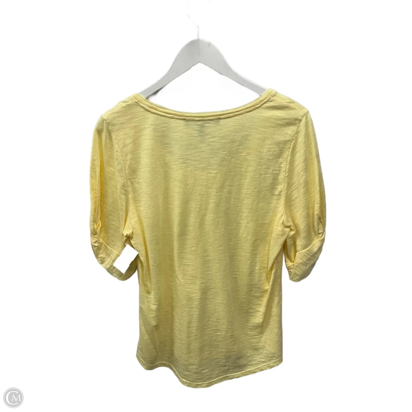 Top Short Sleeve By White House Black Market In Yellow, Size: M