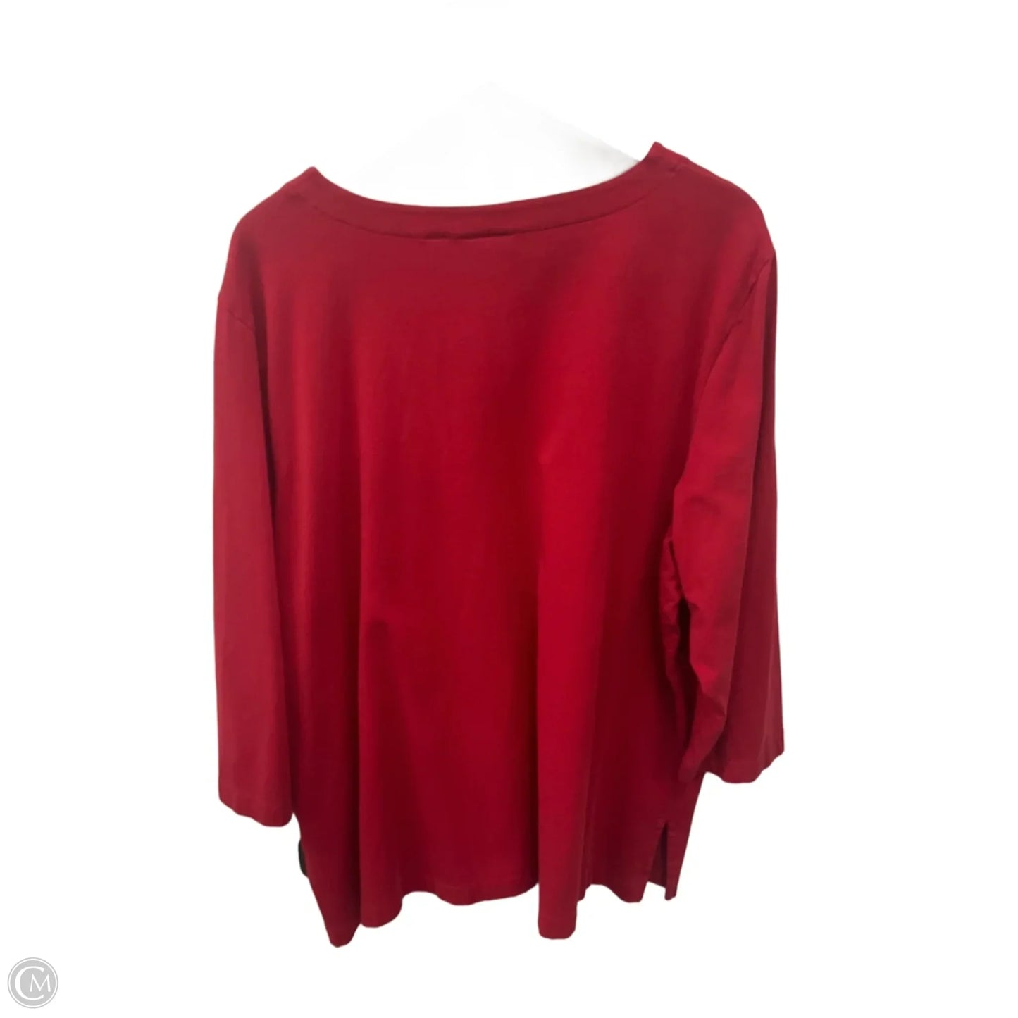 Top 3/4 Sleeve By Alfred Dunner In Red, Size: 3x