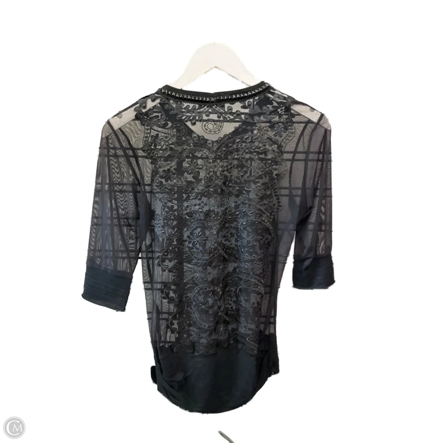 Top Short Sleeve By Clothes Mentor In Black, Size: S