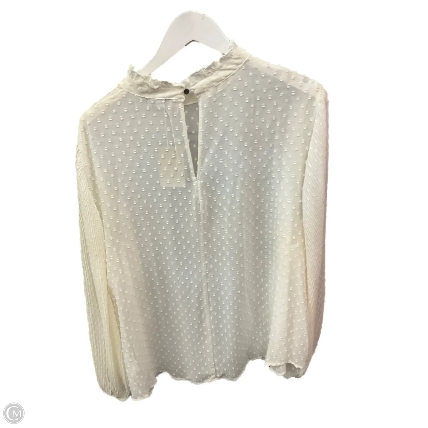 Top Long Sleeve By Clothes Mentor In Cream, Size: 2x
