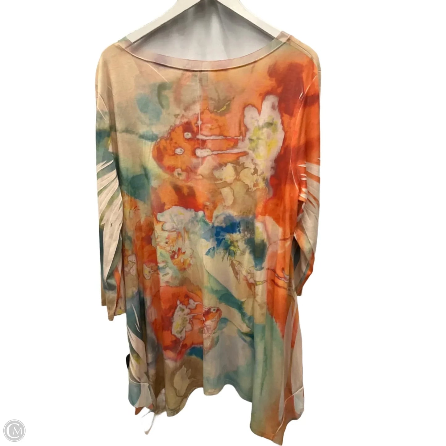 Top 3/4 Sleeve By Cal Style In Orange, Size: 3x