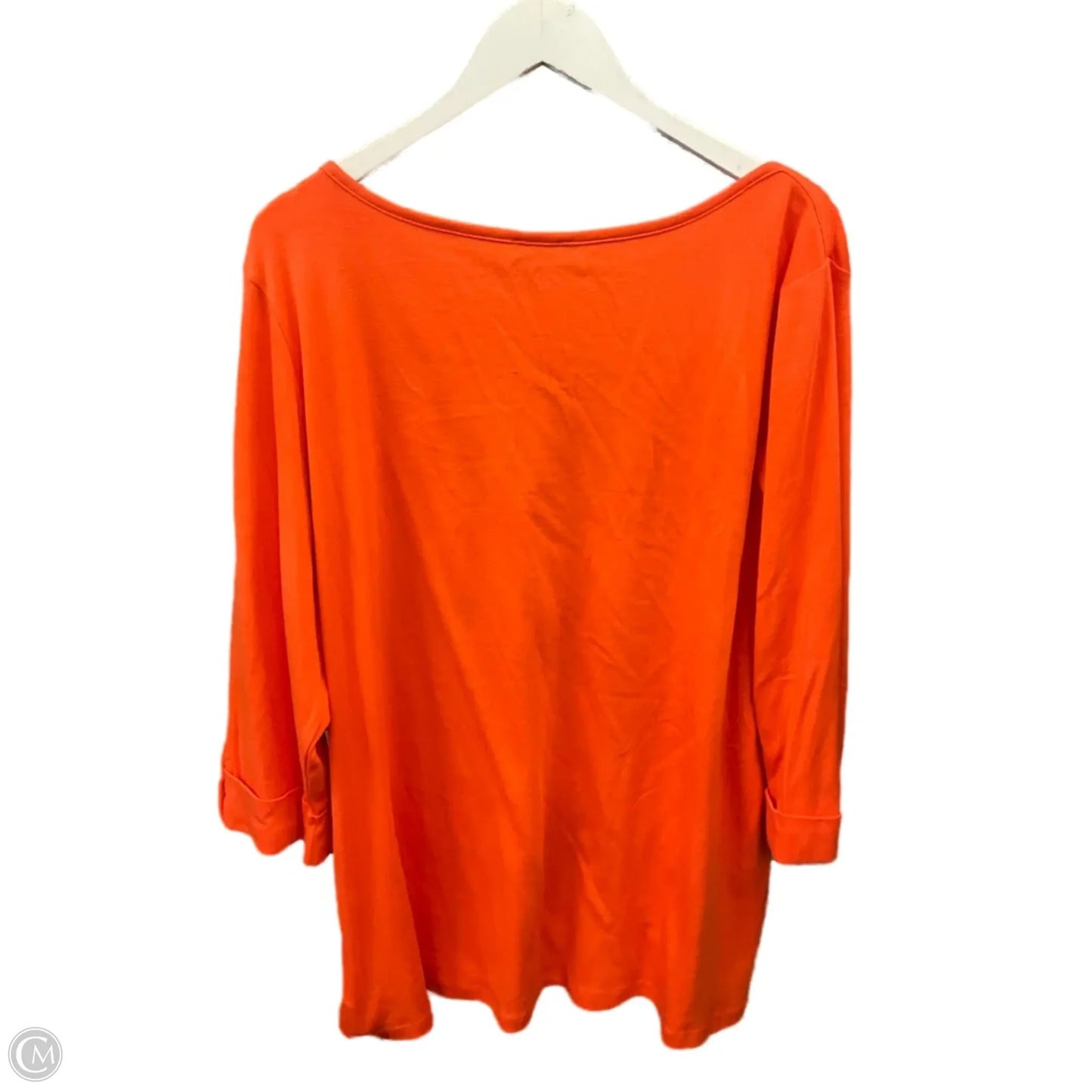Top 3/4 Sleeve By Jones New York In Orange, Size: 3x