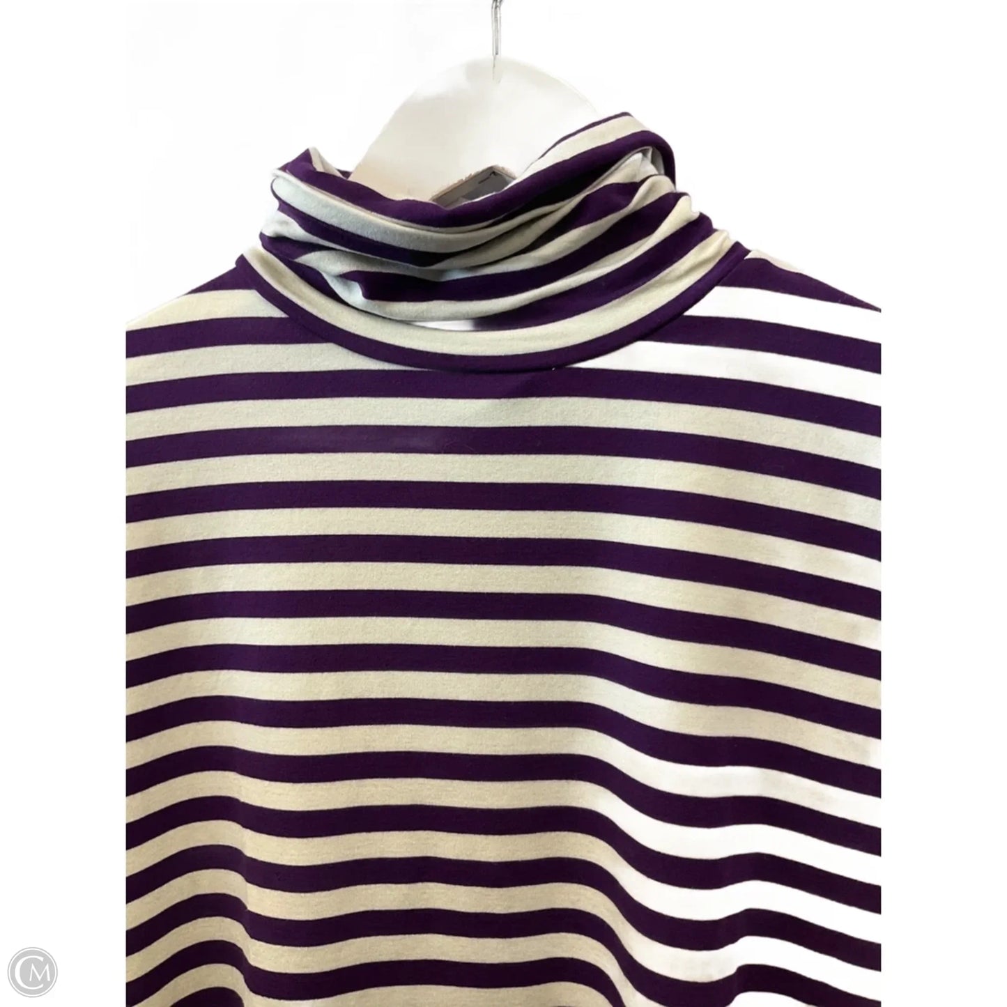 Top Long Sleeve Basic By Massini In Purple, Size: L