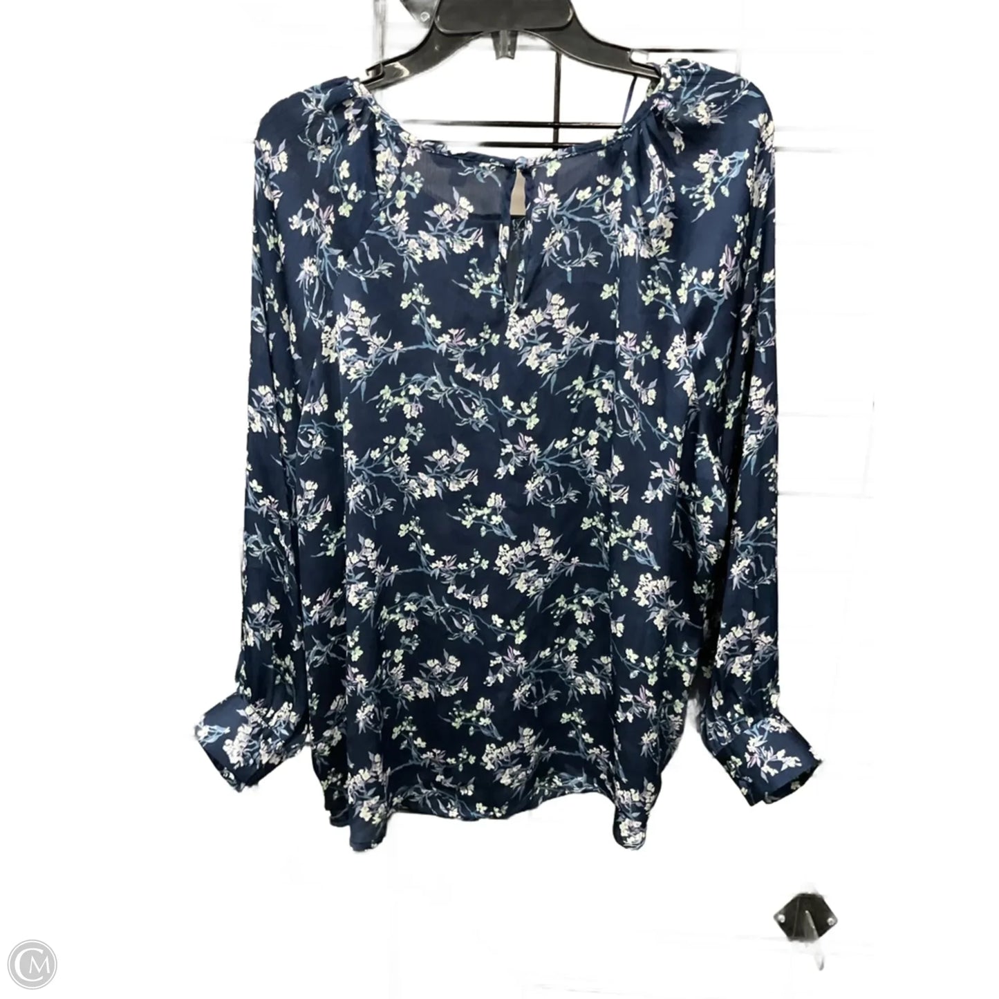 Top Long Sleeve By Ophelia Roe In Blue, Size: 1x