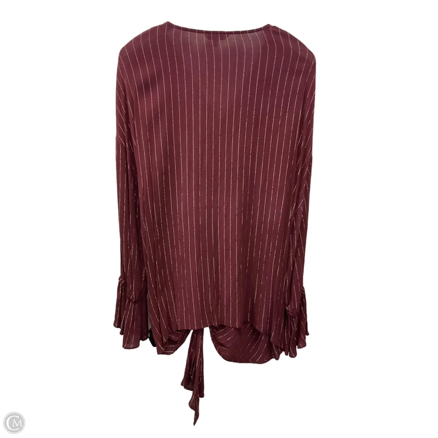 Top Long Sleeve By Juicy Couture In Maroon, Size: L