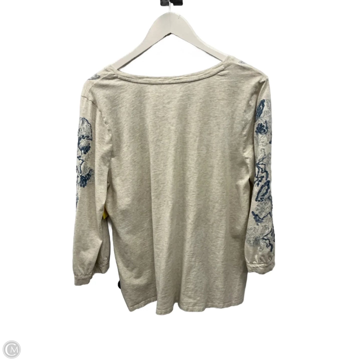 Top 3/4 Sleeve By Pure Jill In Grey, Size: L