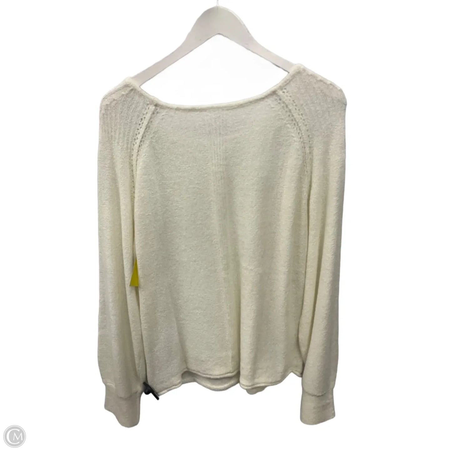 Top Long Sleeve By Cme In Cream, Size: L