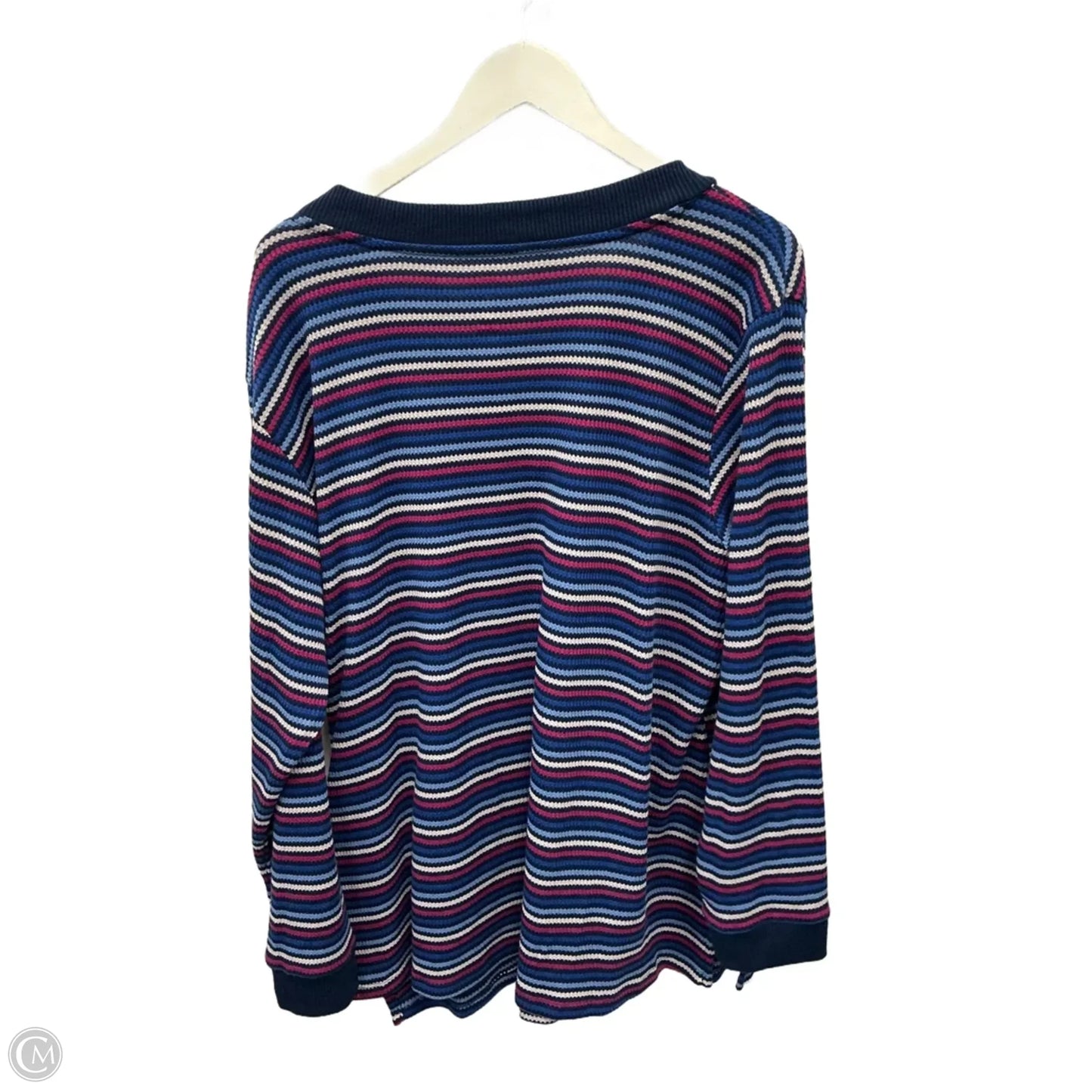 Top Long Sleeve By St Johns Bay In Blue & Purple, Size: 2x