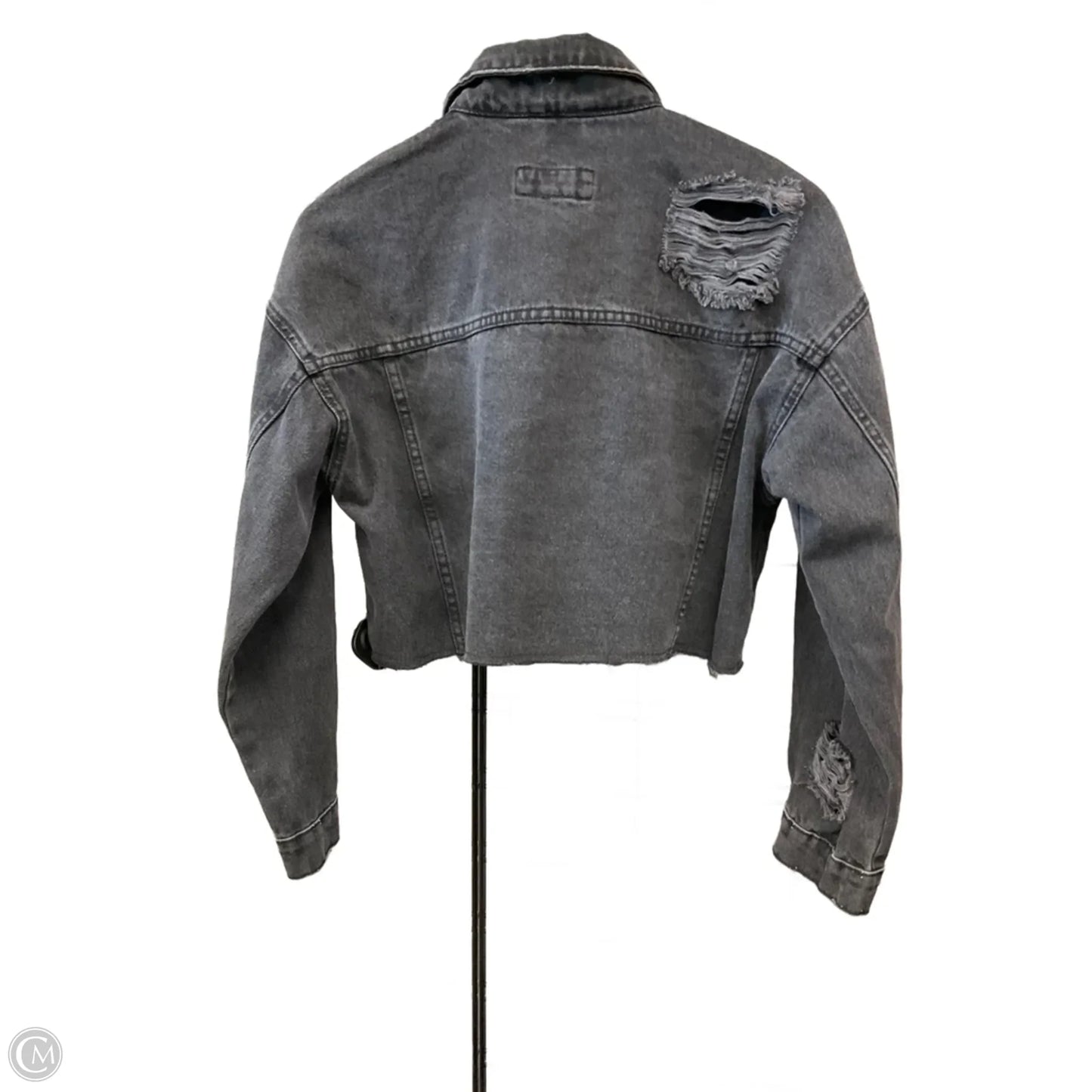 Jacket Denim By Forever 21 In Grey Denim, Size: S