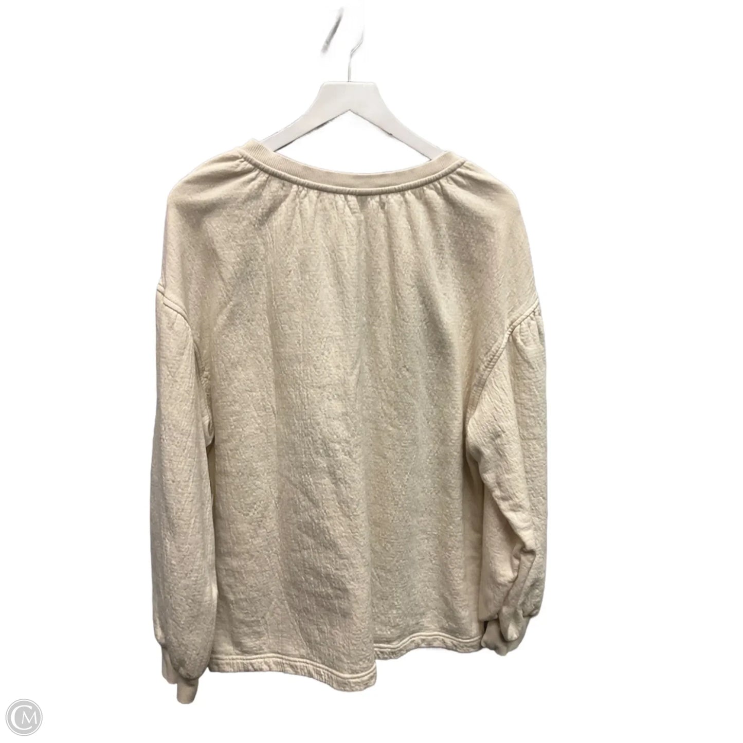 Top Long Sleeve By Aerie In Cream, Size: M