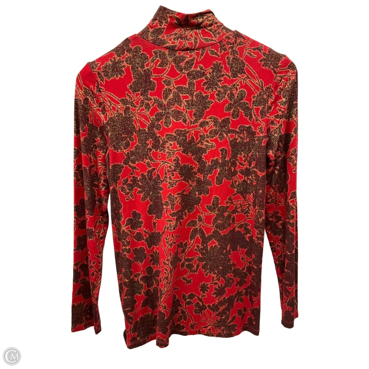 Top Long Sleeve By Chicos In Red, Size: S