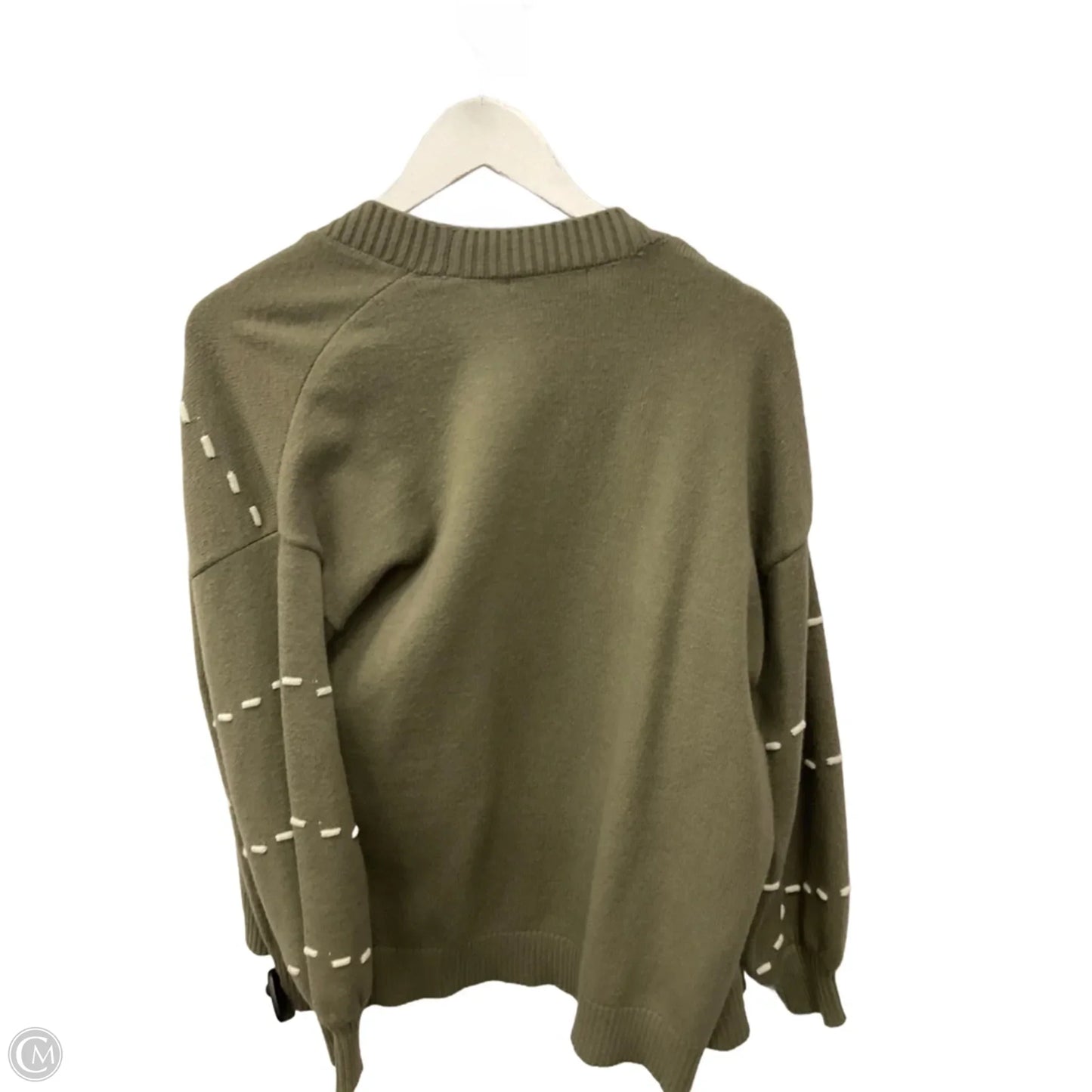 Sweater Cardigan By Clothes Mentor In Green, Size: S