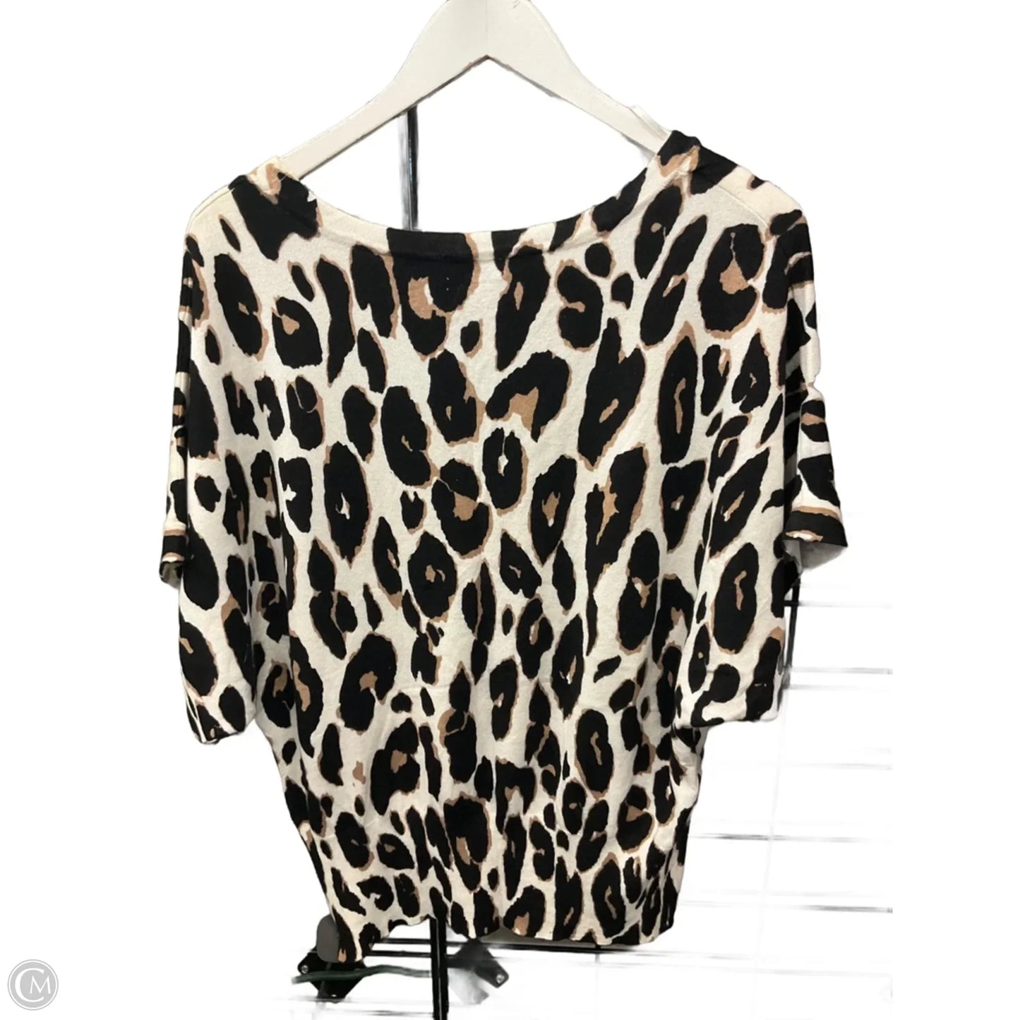 Top Short Sleeve By Joseph A. In Animal Print, Size: L