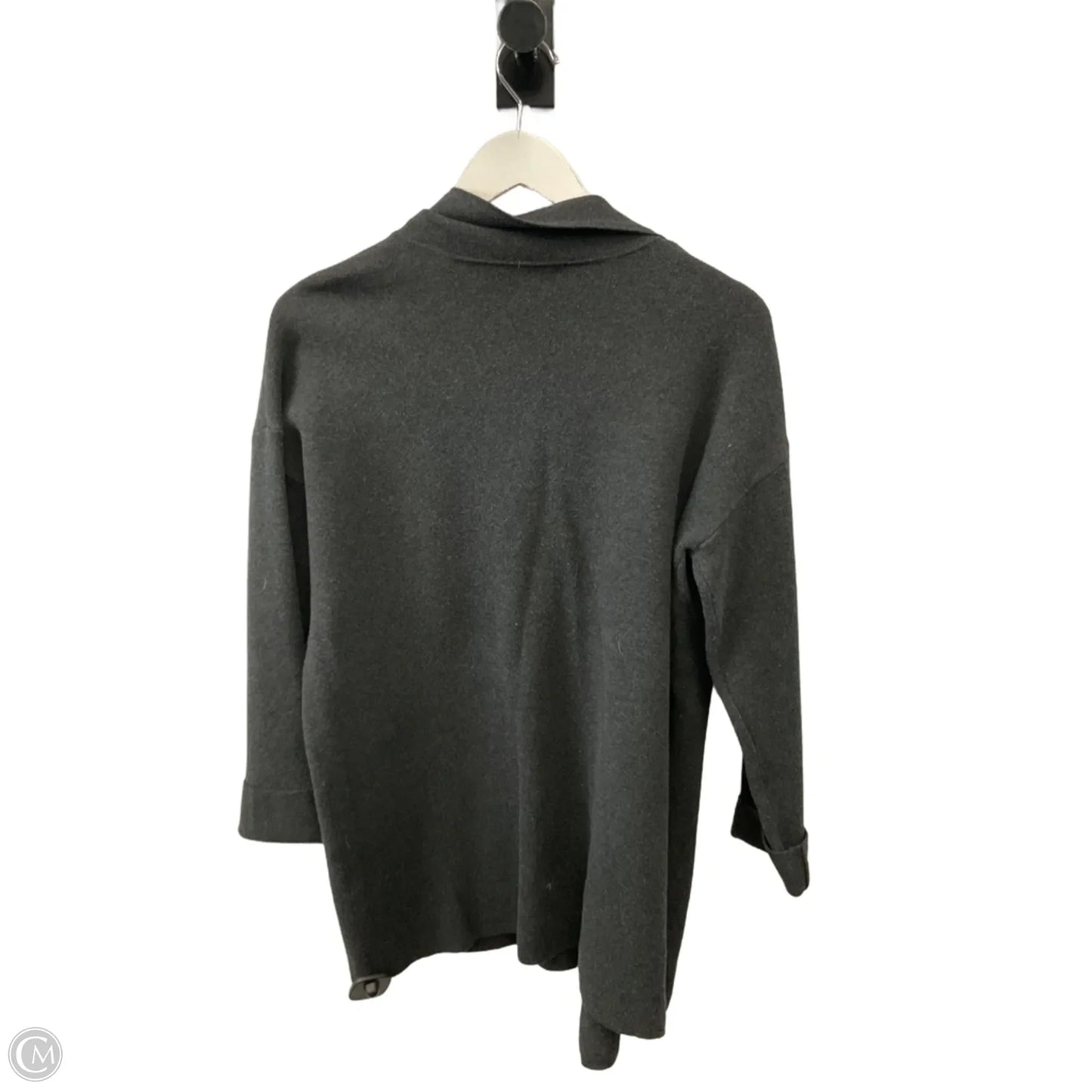 Sweater Cardigan By Loft In Grey, Size: M