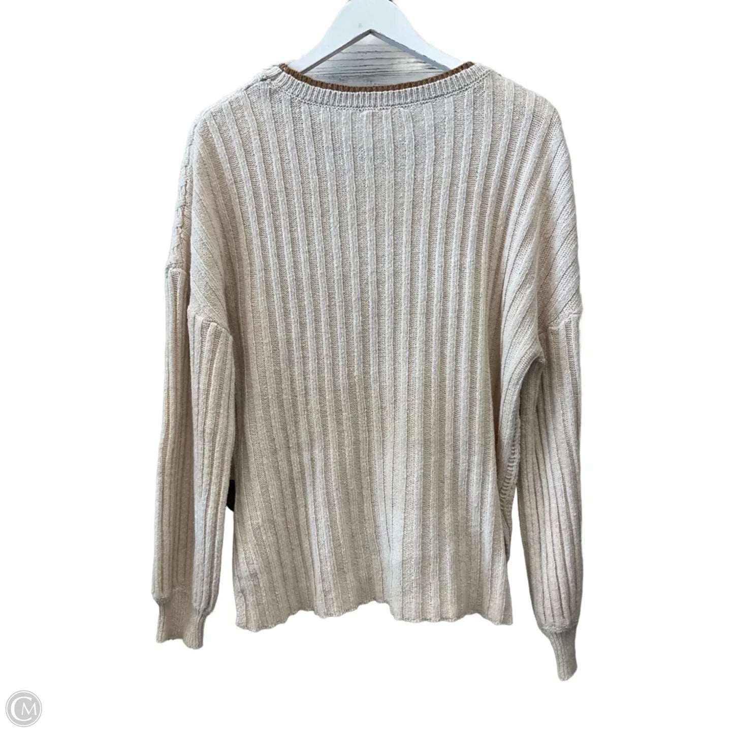 Top Long Sleeve By New In In Cream, Size: S