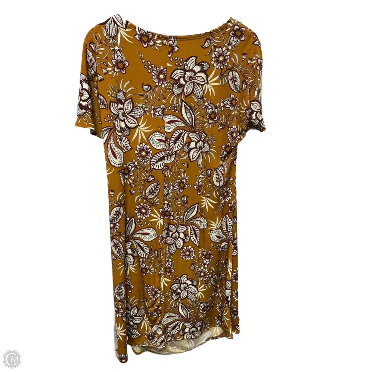 Dress Casual Midi By Signature By Robbie Bee In Yellow, Size: Xl